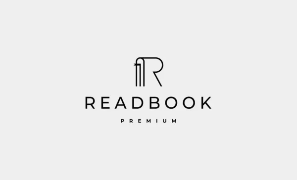 Письмо Book Read Logo Design Vector Illustration Векторная Графика