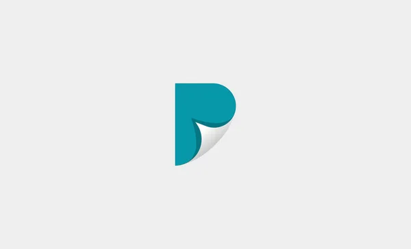 Logo Paper Icon Design Vector Illustration — 스톡 벡터