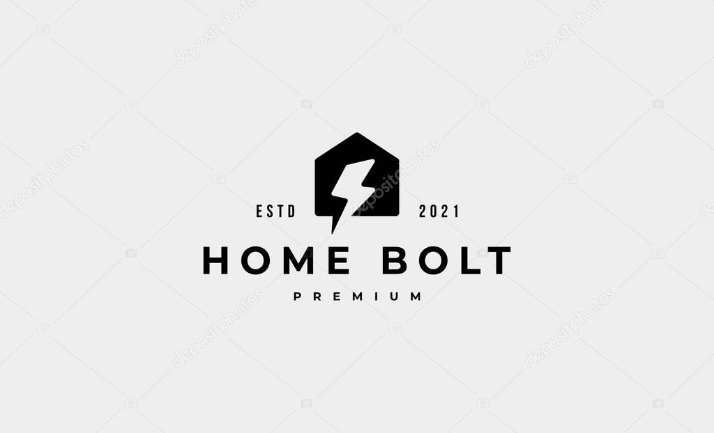 Home Bolt Logo Vector Design Icon Illustration