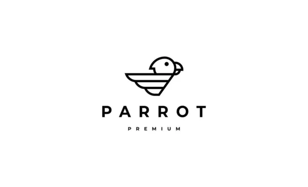 Parrot Logo Mongram Design Vector — 스톡 벡터