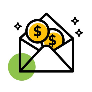 para nakit ve cüzdan vektör simgesi