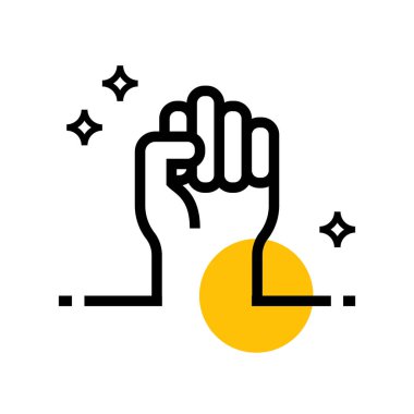 Özgürlük Eli Vektör Simgesi Tasarımı