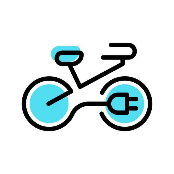 Hipster Retro Electric Bike Logo Σχεδιασμός Εμπνευσμένη Αναλογία Εικονογράφηση Αρχείου