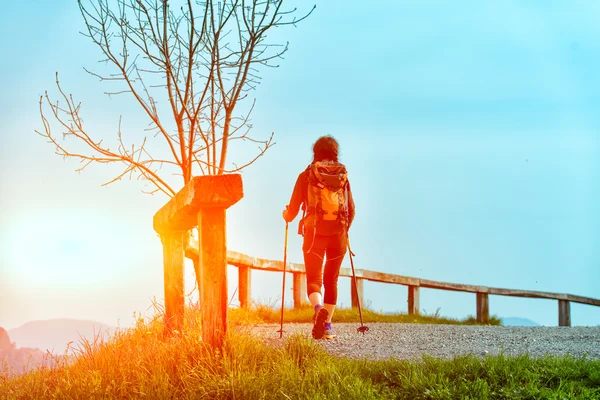 Religieuze pelgrimstocht alleen — Stockfoto