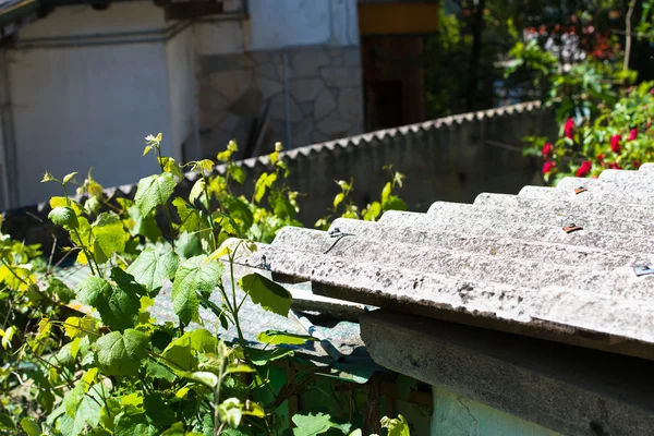 Tetto amianto all'aperto — Foto Stock