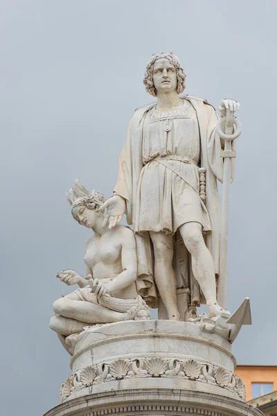 Monument voor Christopher Columbus in Genua — Stockfoto