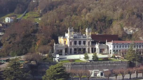 Casino Von San Pellegrino Terme Drohne Gesehen Freiheitsstil Des Frühen — Stockvideo