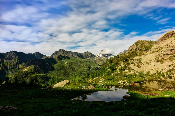 Pequeno Lago Montanha Orobie Itália Alpes — Fotografia de Stock