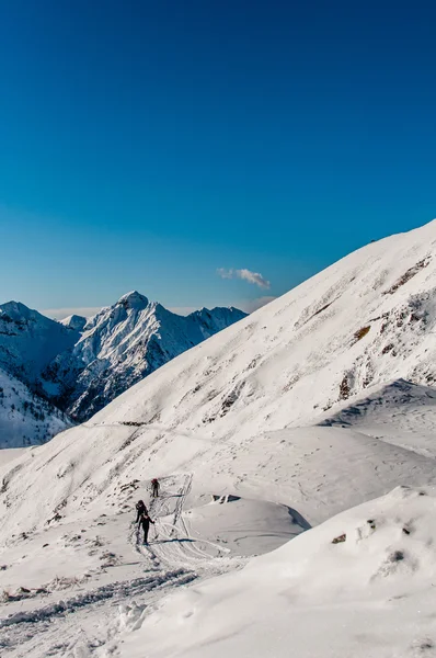 Skier für Bergsteiger — Stockfoto