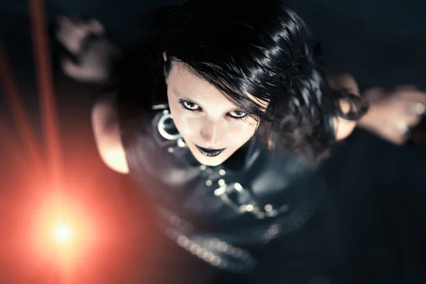 Dark goth girl — Stock Photo, Image