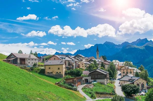 Деревня Гуарда, Швейцария — стоковое фото