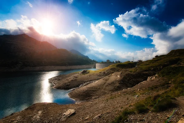 Dam high mountain — Stock Photo, Image