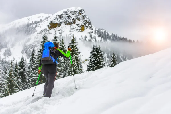 Skialpinismus — Stock fotografie