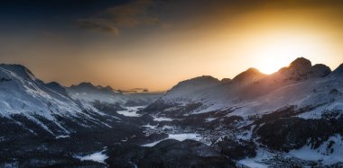 Engadin valley St.Moritz from Muottas Muragl clipart