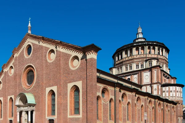 チャーチ オブ サンタ マリア デッレ グラツィエ教会、ミラノ、イタリア — ストック写真