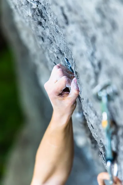 Escalada a mano — Foto de Stock