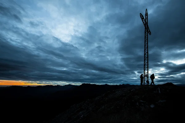 Mountaineers on the summit — Stock Photo, Image