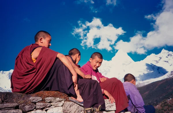 Nepáli szerzetesek — Stock Fotó