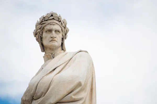Dante alighieri, Firenze, Olaszország-szobor — Stock Fotó