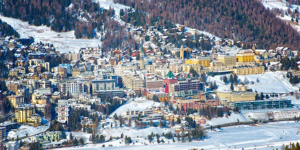 Vista de St. Moritz en invierno — Foto de Stock