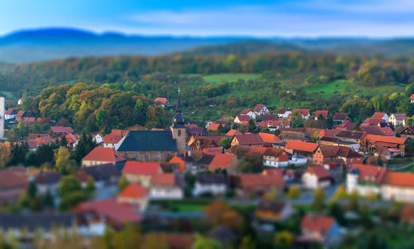 Luchtfoto van de stad Rechtenvrije Stockafbeeldingen