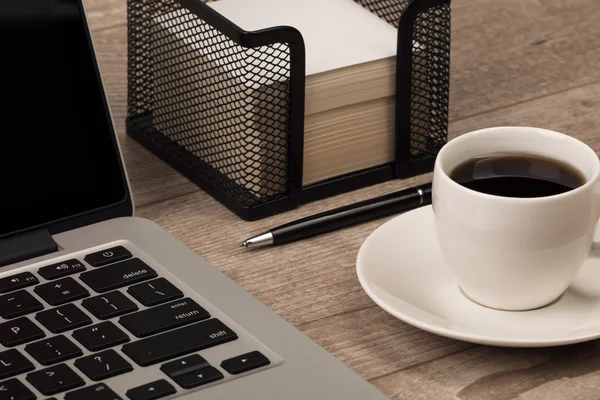 Close-up view of business man working place — Stock Photo, Image