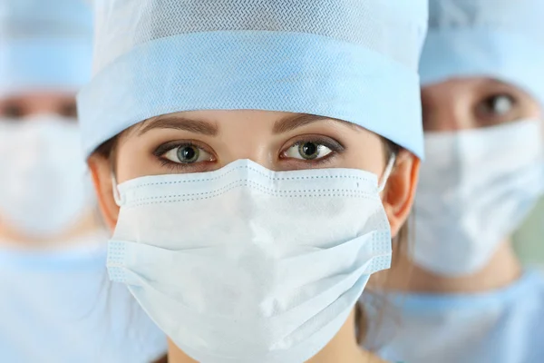 Close-up portrait of young surgeon doctor — Stock Photo, Image