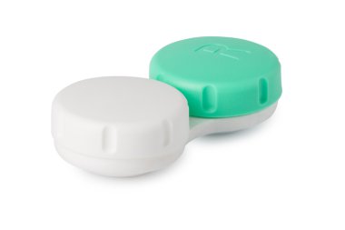 Contact lens case isolated on white clipart