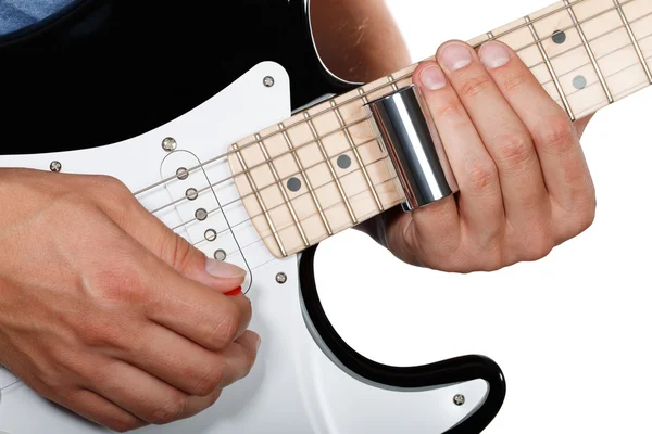 Guitar player performing song — Stock Photo, Image