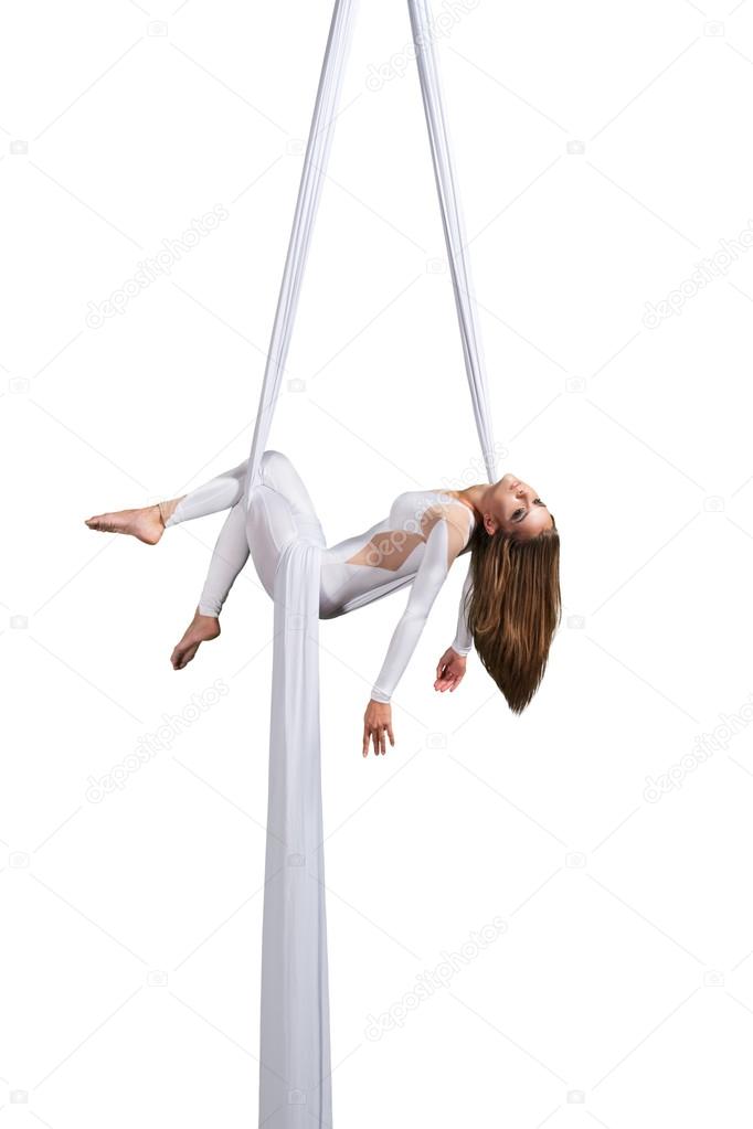 Aerial silk dancer