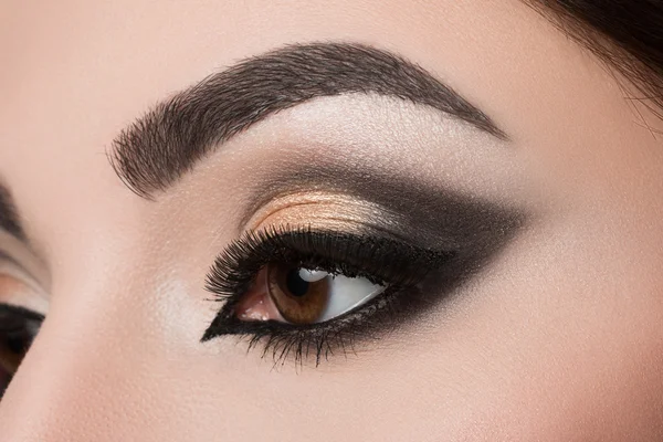 Close-up of woman eye with arabic makeup Royalty Free Stock Photos