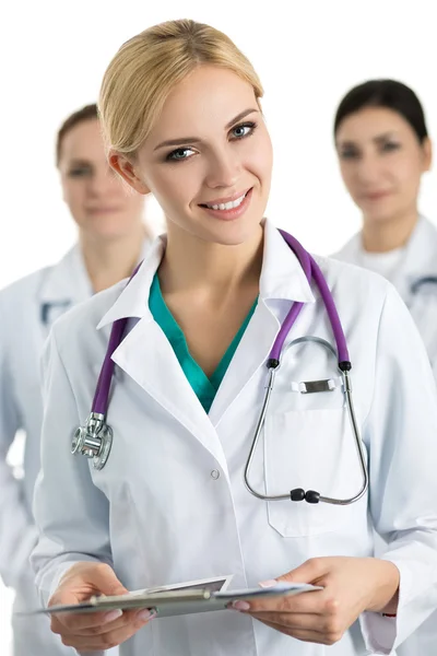 Portrait of young blonde female doctor — Stock Photo, Image