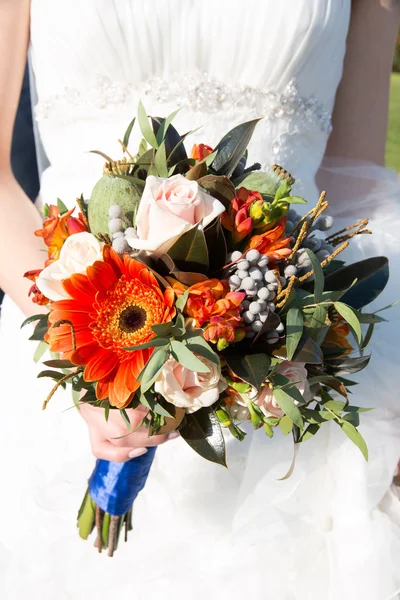 Podzimní svatební kytice detail — Stock fotografie