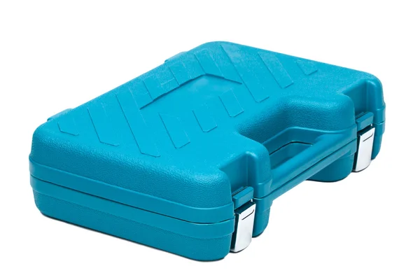 Boîte à outils bleue isolée sur blanc — Photo