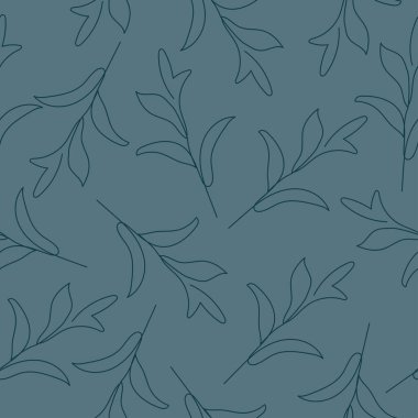 Bitki dalı ile sonsuz desen bir çizgi çizdi