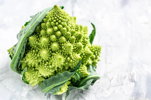 Romanesco Brócoli Cerca Vegetal Fractal Conocido Por Conexión Con Secuencia —  Fotos de Stock