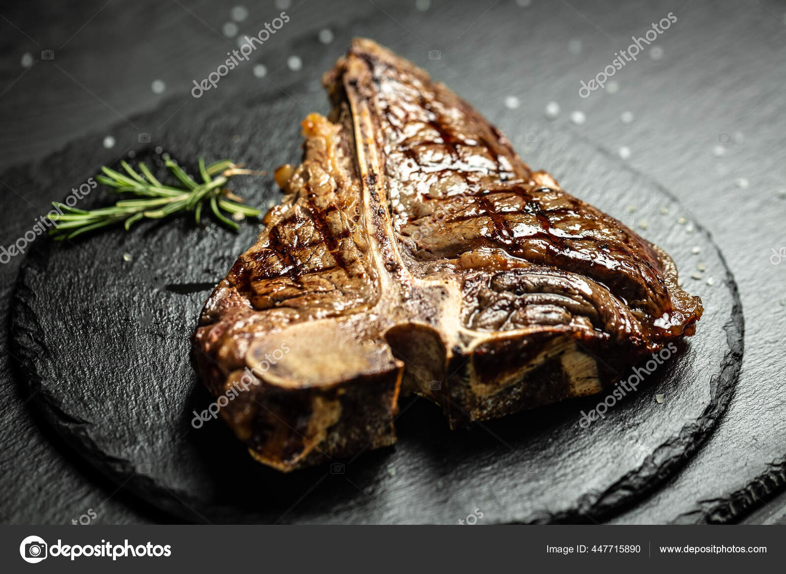Medium Rare Grilled Bone Steak Barbecue Aged Wagyu Porterhouse Juicy