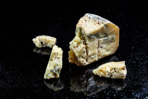 Queijo Creme Gorgonzola Queijo Azul Francês Dorblu Molde Roquefort Menu — Fotografia de Stock