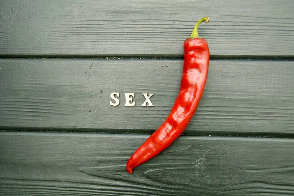 Red Hot Beautiful Delicious Juicy Pepper — Stock Photo, Image