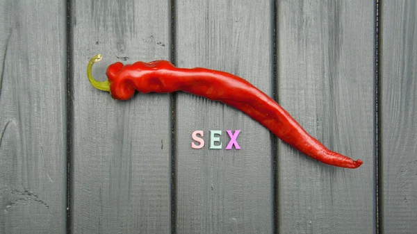 Röd Varm Vacker Läcker Saftig Peppar — Stockfoto
