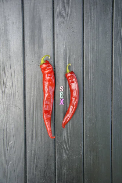Vermelho Quente Bonito Delicioso Pimenta Suculenta — Fotografia de Stock