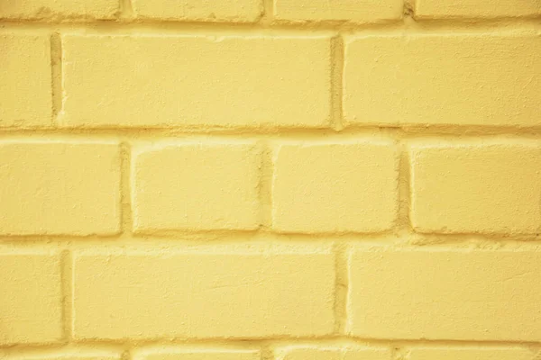 Bellissimo Mattone Dipinto Muro Giallo — Foto Stock