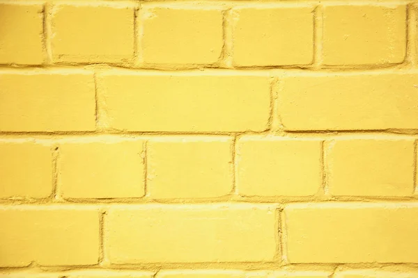 Beautiful Brick Painted Yellow Wall — Stock Photo, Image