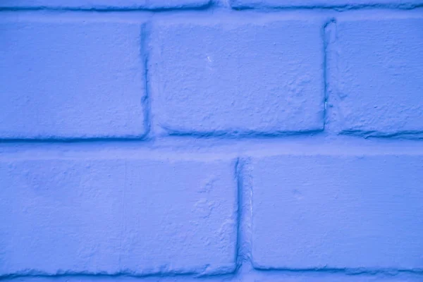 Gyönyörű Tégla Festett Kék Fal — Stock Fotó