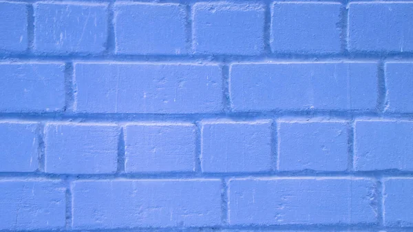 Gyönyörű Tégla Festett Kék Fal — Stock Fotó