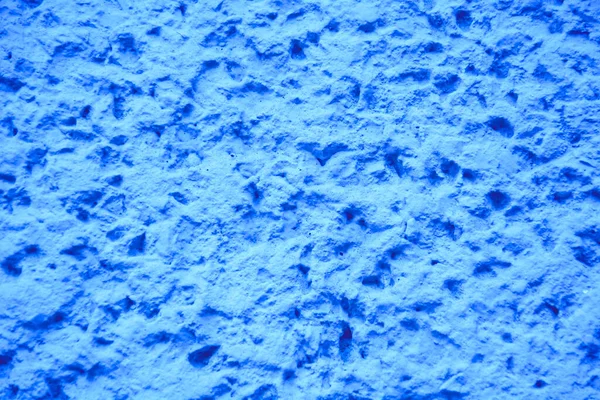 Gesso Áspero Parede Pintado Azul — Fotografia de Stock