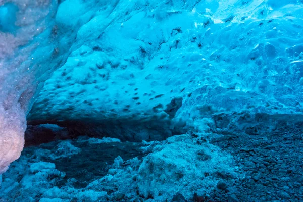 Grotte de glace dans le glacier Vatnajokull IslandeAn — Photo