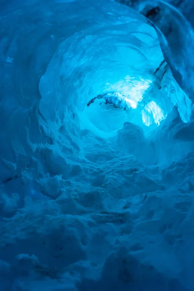 Caverna de gelo na geleira Vatnajokull IslandAn — Fotografia de Stock