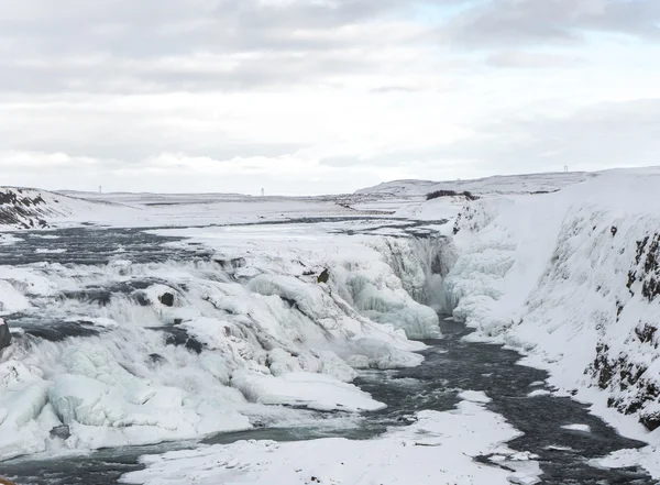 Izland déli területén Gullfoss-vízesés — Stock Fotó