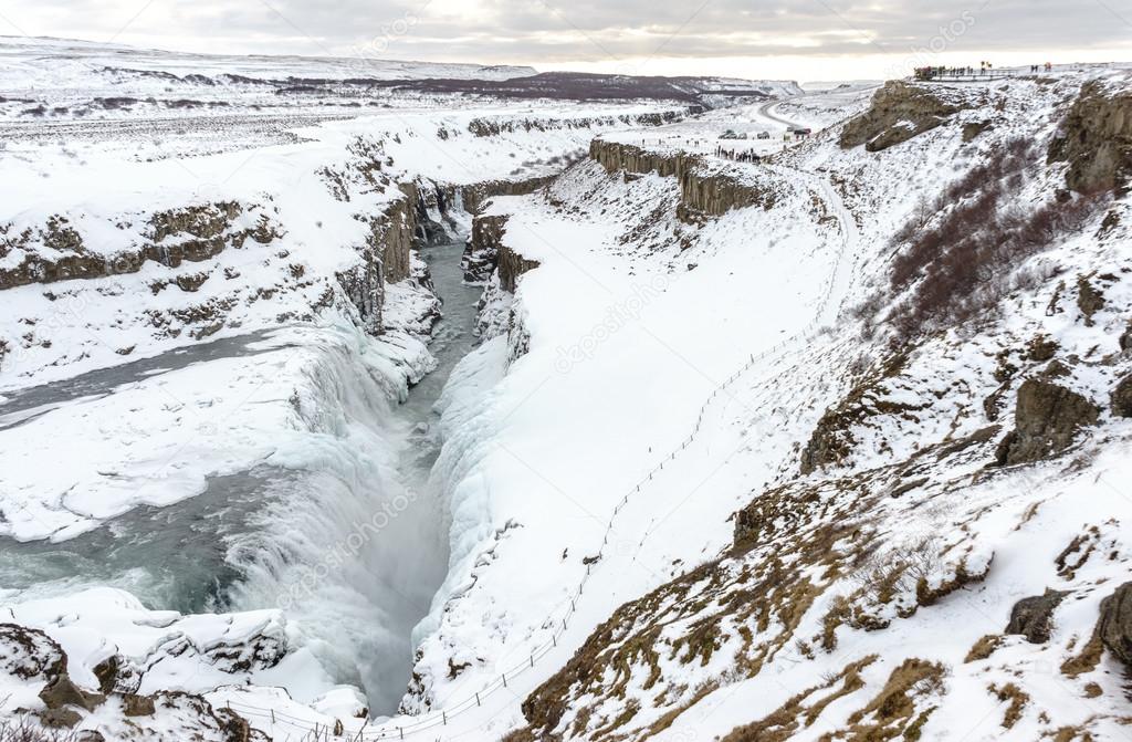 Gullfoss waterfall in southern Iceland